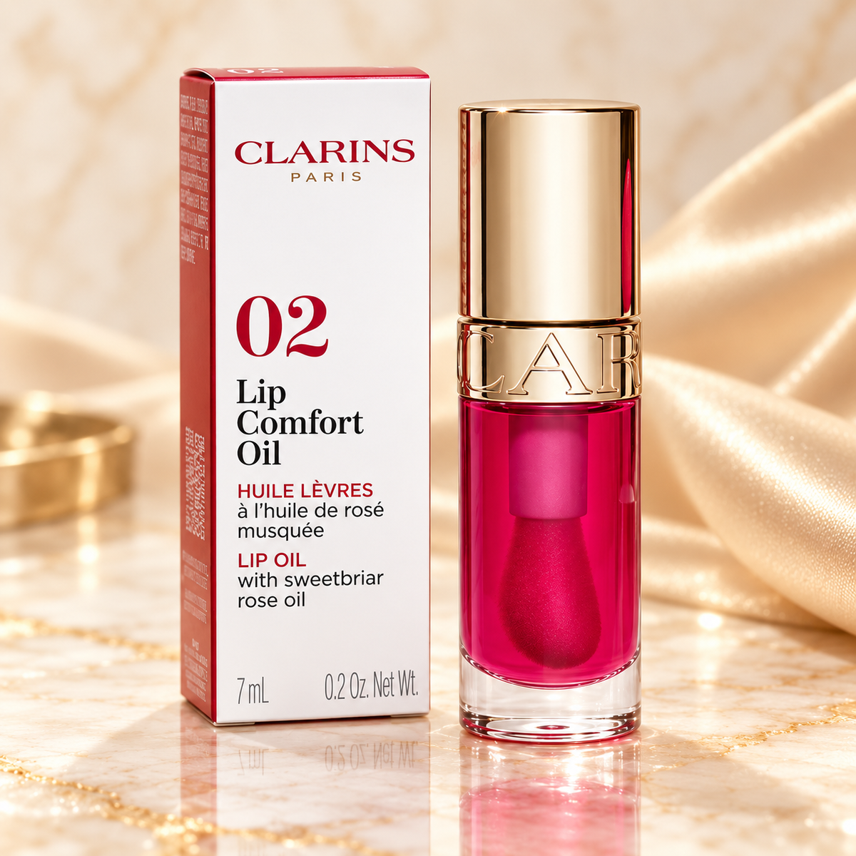 Clarins Lip Comfort Oil 02 Raspberry 7 mL
