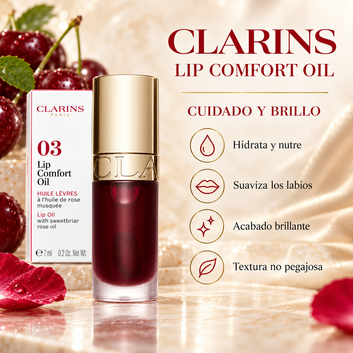 Clarins Lip Comfort Oil 03 Cherry 7 mL