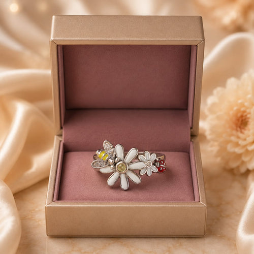 Anillo Abeja, Margarita y Catarina Plata 925 | Joyería Fina para Mujer
