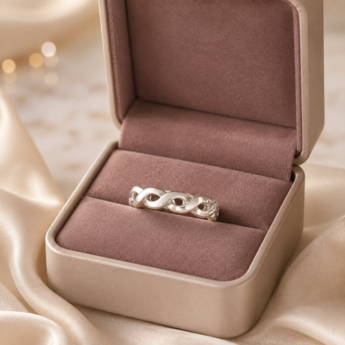 Anillo Banda Trenzada Calada en Plata de Ley 925 | Para Mujer