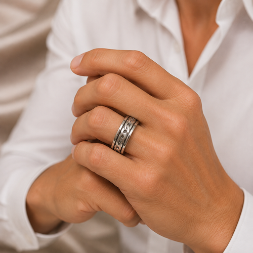Anillo Cadena Entrelazada en Plata de Ley 925 | Diseño Trenzado Unisex