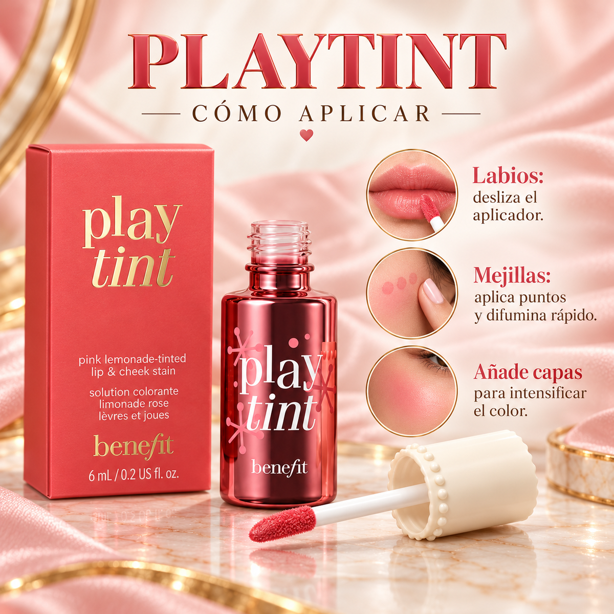 Tinte Benefit Play Tint Pink Lemonade 6 mL