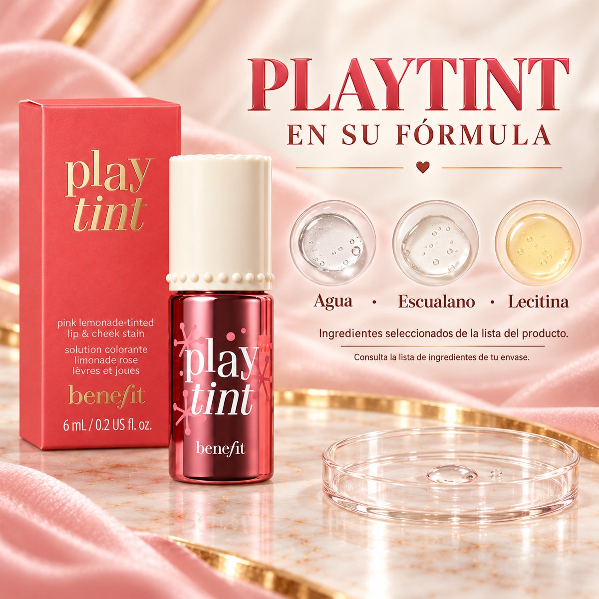 Tinte Benefit Play Tint Pink Lemonade 6 mL
